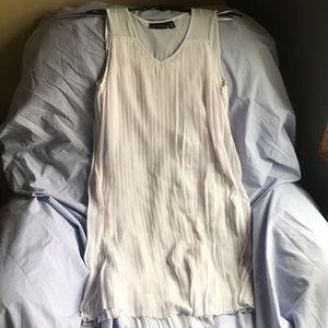 Nina Leonard White Midi Dress